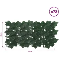 vidaXL Brise-vue pour balcon avec motif de feuilles, vert foncé, 600 x 150 cm