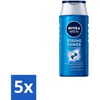 Nivea 5 x Shampooing MEN Strong Power - 250 ml - Pack économique - 5 pièces