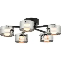 Eglo COPILLOS, 5 ampoules, LED, 3000 K, 750 lm, IP20, Noir, Transparent