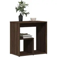 vidaXL Tables d'appoint 2 pcs chêne marron 50x30x50 cm bois ingénierie