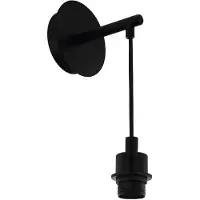 Eglo Applique Marausa noire, corps de lampe sans abat-jour