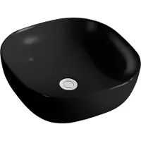 BEITZ & Walz AqvaCeramica : vasque à poser « Schale » sans rebord, 420 x 420 mm, noir mat
