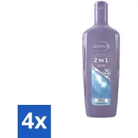 Unilever Shampooing Andrélon 2 en 1 pour un lavage rapide et efficace - Pack avantage - 4 pièces