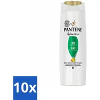 Pantene - Shampooing - Lisse & Soyeux - Nourrit et fortifie - Pour les cheveux crépus - 225 ml - Pack avantage - 10 pièces