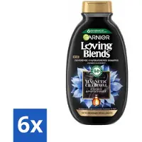 Garnier Shampooing magnétique au charbon Loving Blends 300 ml - Pack avantage - 6 pièces