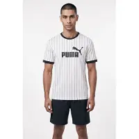 Puma T-Shirt fonctionnel 'Essentials' noir / blanc cassé