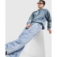 Adidas Originals Sst Straight Leg Jeans Bleu 34 Homme