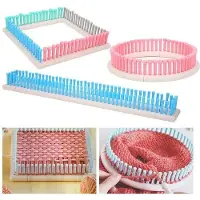 OEM Télier à tisser pour adultes - Petit, télier à tisser pour enfants - En plastique - Inclus les éléments de fixation et les colonnes - Pour la fabrication de écharpes et de bonnets