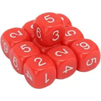 OEM Jeu de dés en plastique, 20 pièces, diamètre 16 mm
