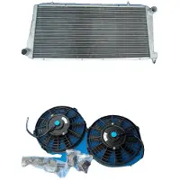 OEM Radiateur, en alliage d'aluminium, compatible avec MG Rover, dimensions : 60 cm x 40 cm x 7 cm, épaisseur du noyau : 32 mm, double ventilateur