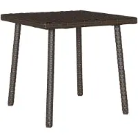 vidaXL Table basse de jardin rectangulaire brune 40x40x37 cm Poly rotin
