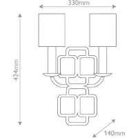 HINKLEY Applique Murale , Sabina, dimmable, Noir, Salon / séjour, Métal, Moderne