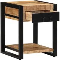 vidaXL Table d'appoint 40x40x50 cm bois massif de manguier brut
