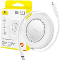 Baseus Câble USB-C 100W PD, 2m, charge rapide et enroulable, transfert de données
