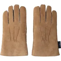 Hackett London pour homme. HM0400133 Gants en cuir Sherling Handstitch beige (M), Casuel, Classique, Taupe