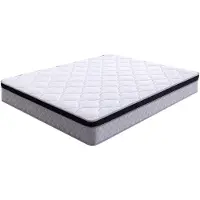 Flieks Matelas à ressorts ensachés , 140x200 cm, matelas ergonomique à ressorts ensachés, épaisseur 25 cm, fermeté H3, couleur : blanc