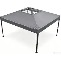 StarTech.com Pavillon pop-up - Tente pliante - Montage automatique rapide - Tissu Oxford 600D imperméable - Toit ventilé avec protection UV - Structure en aluminium - Pour 5 à 8 personnes - Gris