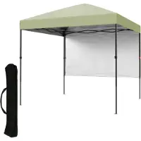 StarTech.com Pavillon de jardin pliable et démontable - Gazebo de 2,2 x 2,2 m - Imperméable et résistant aux UV - Avec paroi latérale - Protection contre le vent et la chaleur - Sac de transport inclus - Vert