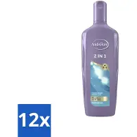 Unilever Shampooing Andrélon 2 en 1 - Nettoie et nourrit - 300 ml - Pack avantage - 12 pièces