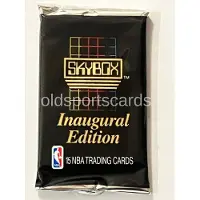Hasbro A new pack of NBA Skybox 1990–91 cards featuring Michael Jordan, Magic Johnson and Malone