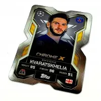 Hasbro Match Attax Extra 2025/26 Card No. Cx 7 Khvicha Kvaratskhelia / Chrome X