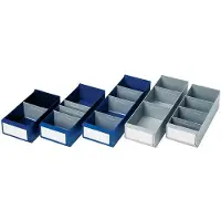 LA-KA-PE Caisson d'étagère L300xl160xH100/112mm gris PS