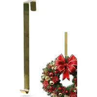 B2X Cintre couronne dorée métallique pour décoration festive