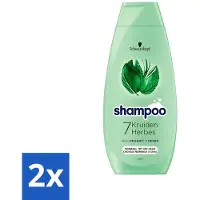 Schwarzkopf - Shampooing - 7 plantes - Cheveux normaux à gras - 400 ml - Lot avantageux - 2 pièces