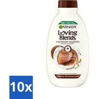 Garnier Shampooing Loving Blends Lait de coco et Macadamia 300 ml - Pack avantage - 10 pièces