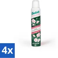 Batiste - Naturellement fibre de bambou & gardénia - Shampooing sec - Fortifie et rafraîchit - 100 % naturel - 200 ml - Pack avantage - 4 pièces