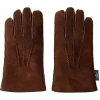Hackett London pour homme. HM0400133 Gants en cuir Sherling Handstitch marron (L), Casuel, Classique