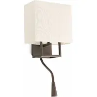 Faro Applique VESPER avec lampe de lecture LED Marron, Beige