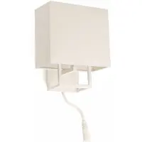 Faro Applique murale VESPER avec lampe de lecture LED Blanc, Beige