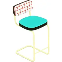Seletti Tabouret de bar Superstool à grille rouge