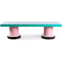 Seletti Banc à rayures bleues Superbench