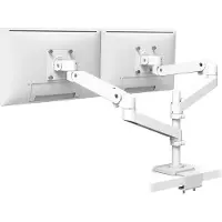 Ergotron LX Pro Dual Monitor Arm hohe Säule Tischhalterung C-Klemme weiss (Tables, 24", 10 kg), Support de moniteur, Blanc