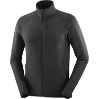 Salomon - Polaire stretch et légère - Sntial Lightwarm FZ M Deep Black pour Homme - Taille S - Noir