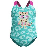Speedo Digital Printed Swimsuit Bleu 24 Months Fille