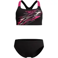 Speedo Medley Logo Racerback Bikini Noir 13-14 Years Fille