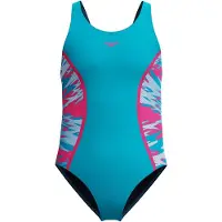Speedo Hyperboom Splice Muscleback Swimsuit Bleu 14 Years Fille