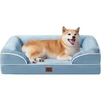 Sonstiges Lit orthopédique pour chien, avec mousse à mémoire de forme, dimensions 89x56 cm, couleur bleu clair