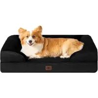 Sonstiges Lit orthopédique pour chien, avec mousse à mémoire de forme, dimensions 104x69 cm, lavable, imperméable, antidérapant, couleur noire