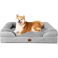 Sonstiges Lit orthopédique pour chien, avec mousse à mémoire de forme, 91x68 cm, couleur grise