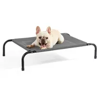 Bedsure Panier de couchage pour chien, extérieur, gris, 87 x 63 x 20 cm