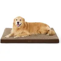 Bedsure Lit orthopédique pour chien, 112x81x8 cm, couleur marron, lavable, idéal pour les grandes races