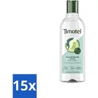 Timotei - Shampooing - Détox - Extrait de concombre - 300 ml - Pack économique - 15 pièces