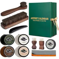 Nikcorp Calendrier de l'Avent pour l'entretien des chaussures, coffret t élégant, 12 pièces