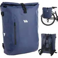 Unyqoos Sacoche de vélo 3-en-1, 20–25 L – Sacoche de porte-bagages, sac à dos et sac bandoulière, 100% étanche, réfléchissant, avec poche arrière / sac pour ordinateur portable