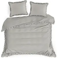 Eurofirany Housse de couette , 220 x 200 cm, en coton, ensemble de literie beige