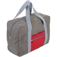 Unyqoos Sac de voyage pliable gris, 24 litres – système de rangement compact, grand compartiment principal et poche extérieure, polyvalent, idéal comme sac de sport et pour les courts séjours